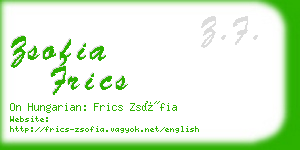 zsofia frics business card